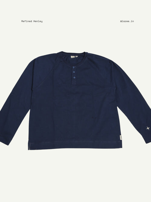 Refined Henley - Navy Blue