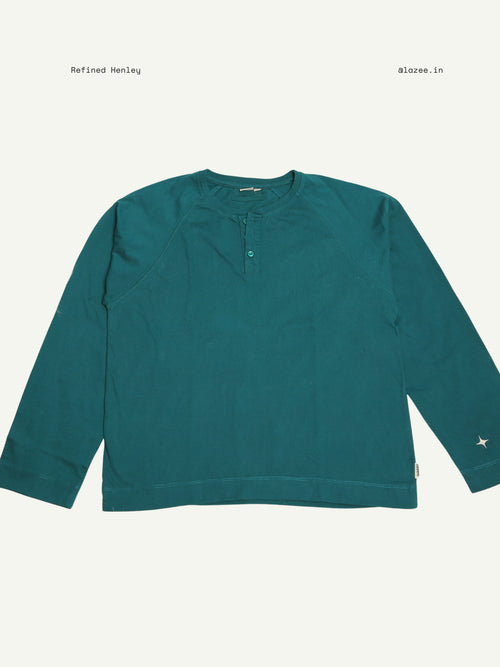 Refined Henley - Emerald Green