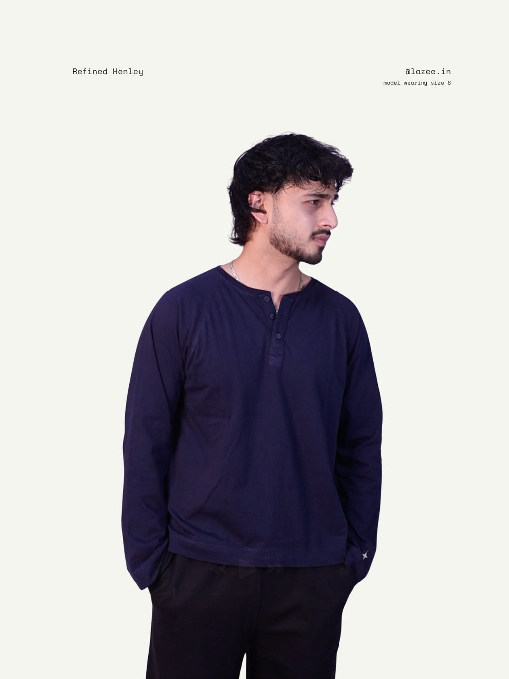 Refined Henley - Navy Blue