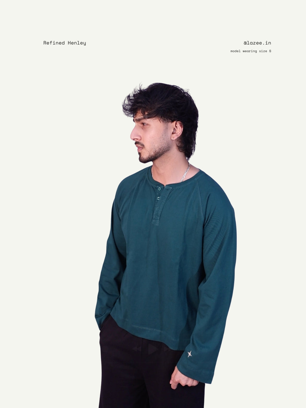 Refined Henley - Emerald Green